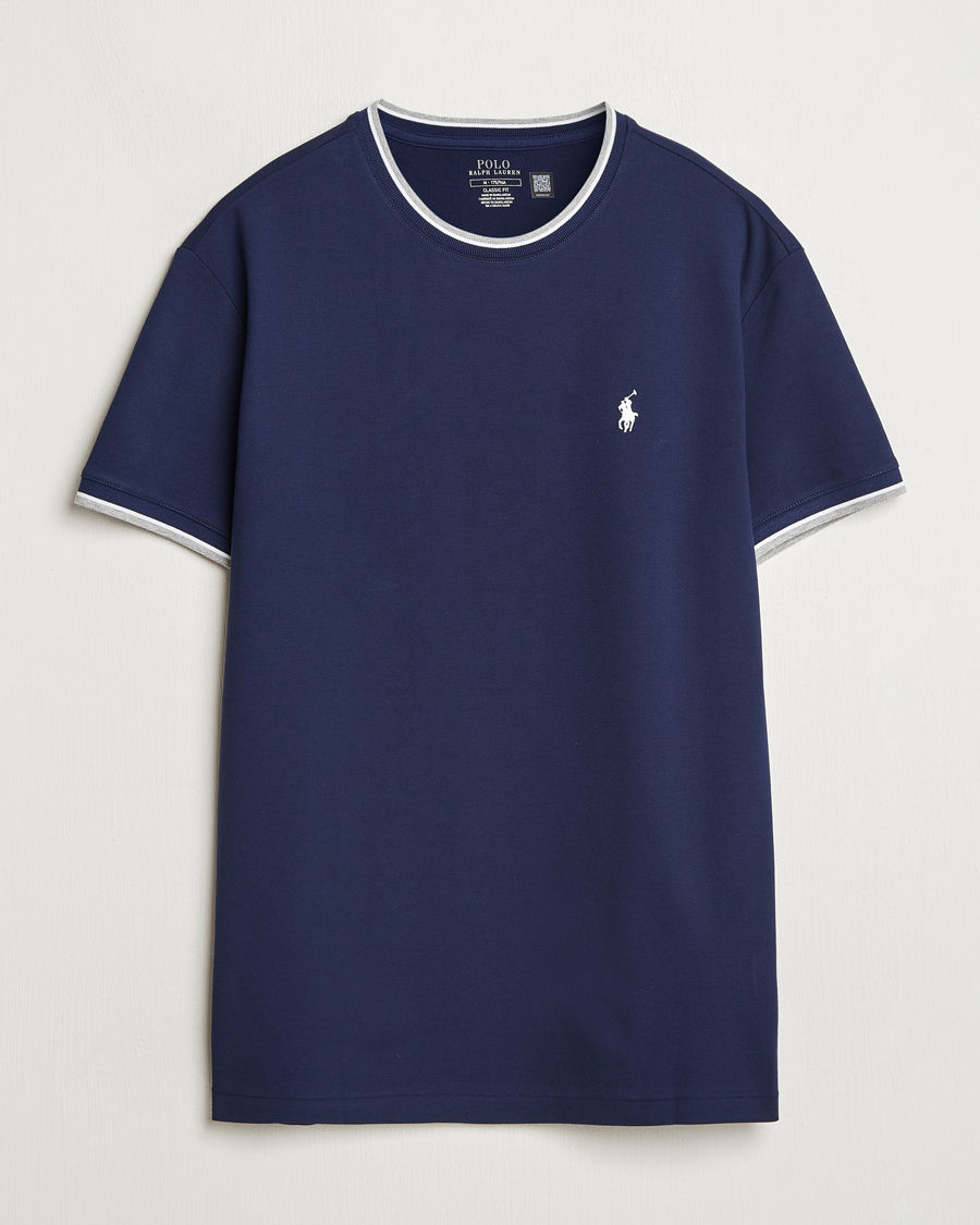 Men | T-Shirts | Polo Ralph Lauren | Mesh Polo Tee Newport Navy