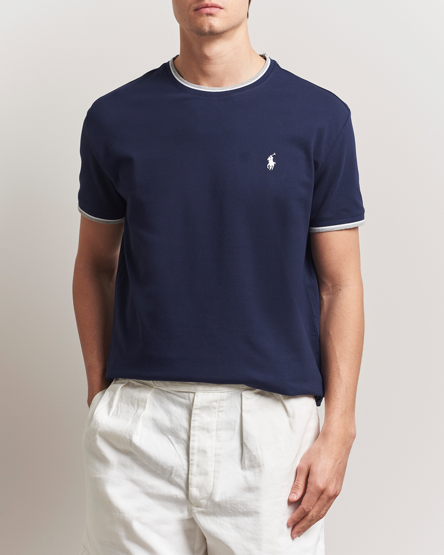 Men | T-Shirts | Polo Ralph Lauren | Mesh Polo Tee Newport Navy