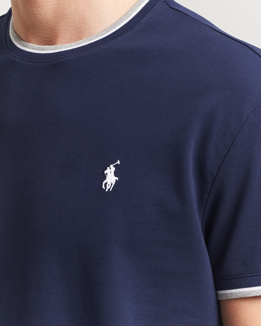 Men | T-Shirts | Polo Ralph Lauren | Mesh Polo Tee Newport Navy