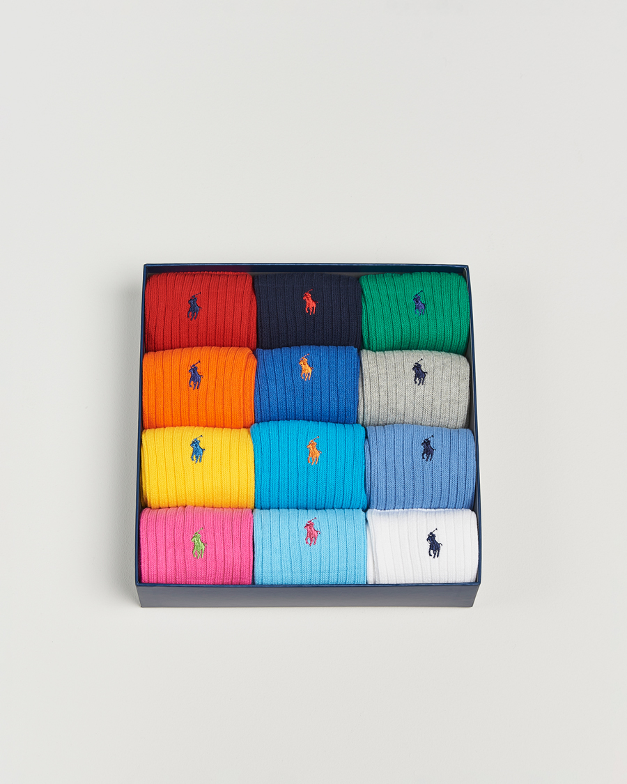 Men | Underwear & Socks | Polo Ralph Lauren | 12-Pack Gift Box Cotton Ribbed Socks