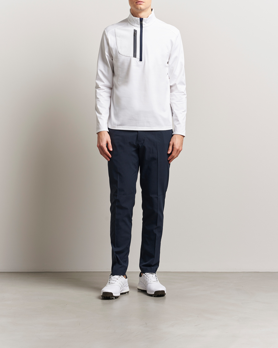 Men | Sweaters & Knitwear | RLX Ralph Lauren | Luxury Jersey Half Zip Ceramic White
