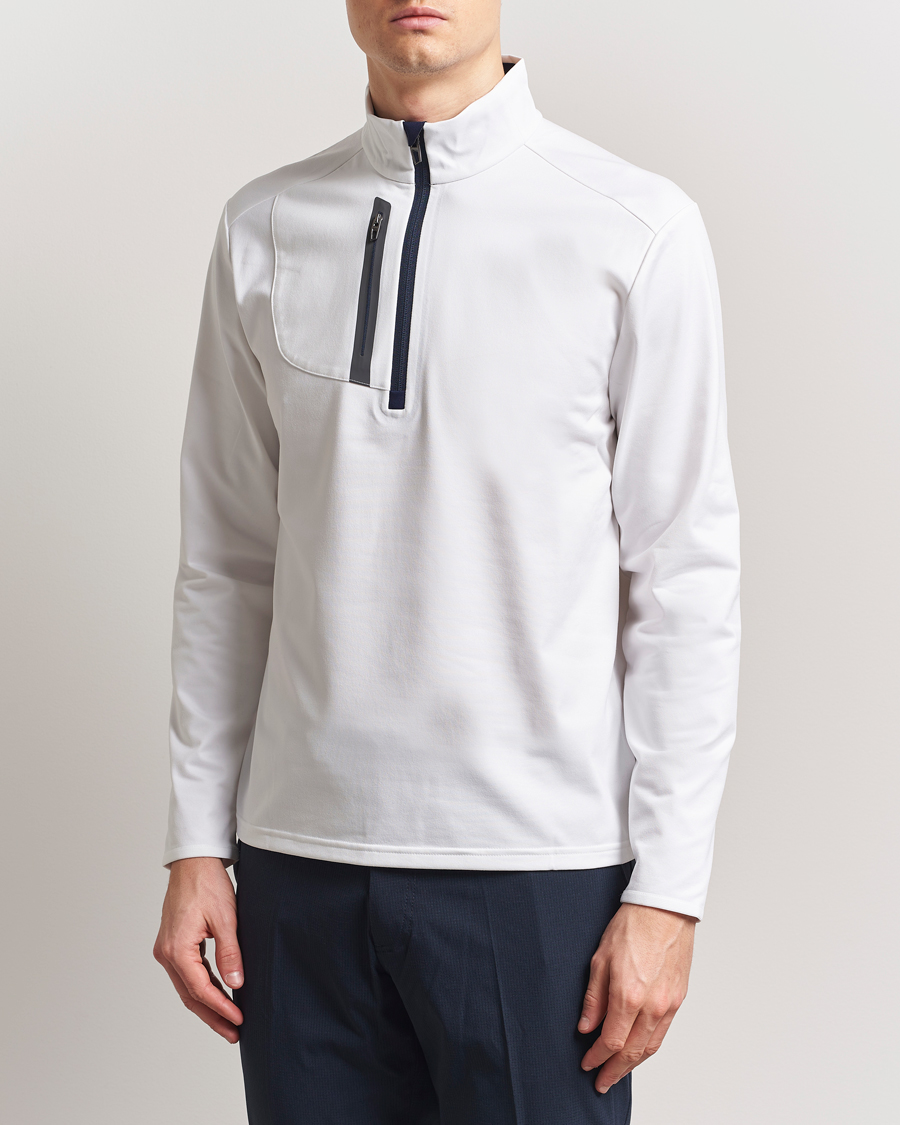 Men | Sweaters & Knitwear | RLX Ralph Lauren | Luxury Jersey Half Zip Ceramic White