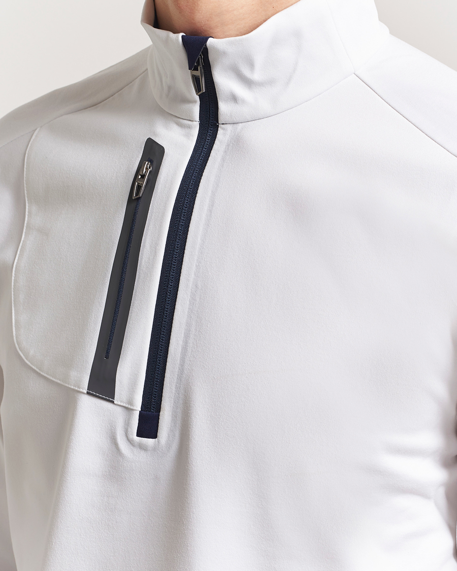 Men | Sweaters & Knitwear | RLX Ralph Lauren | Luxury Jersey Half Zip Ceramic White