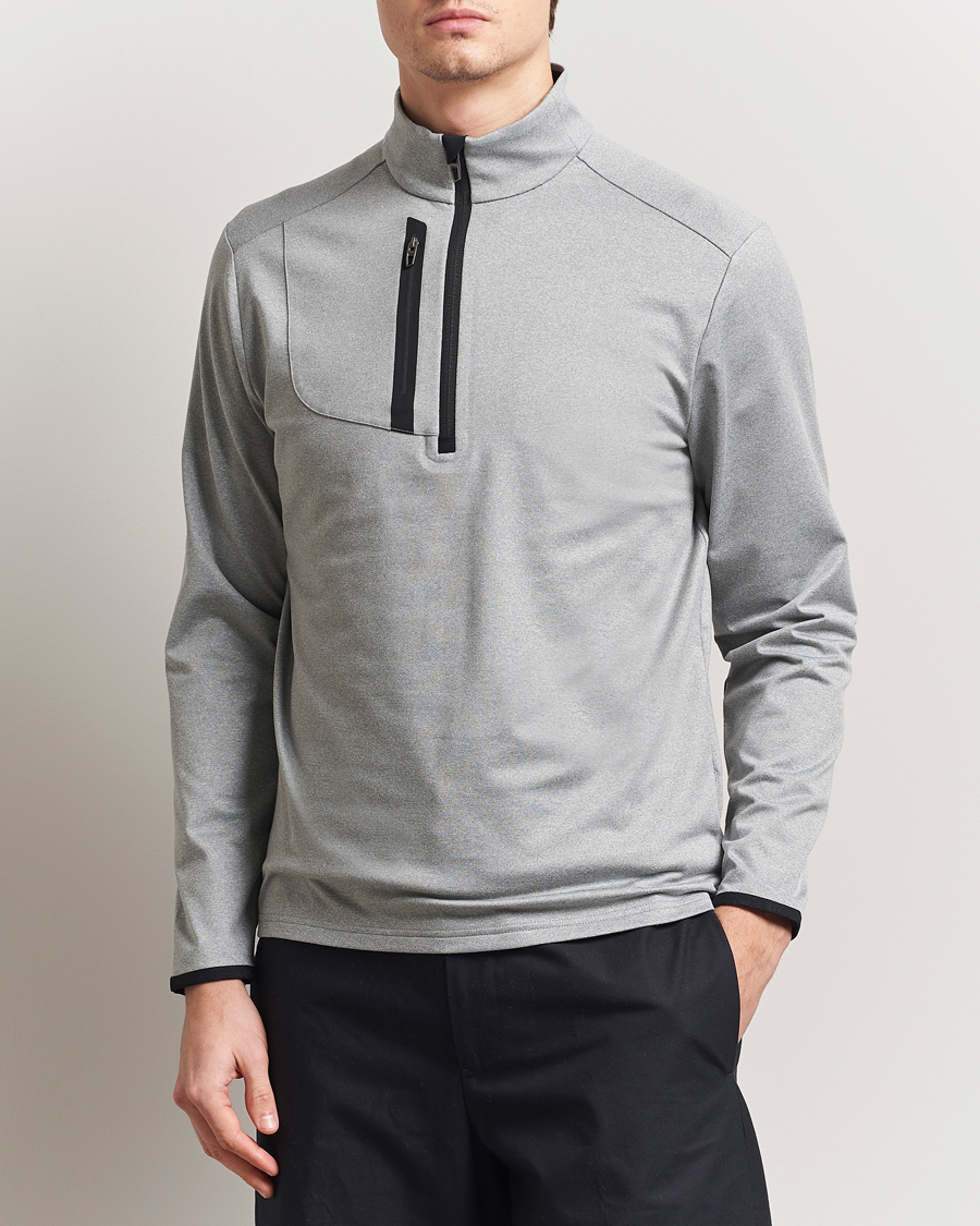 Men | Sweaters & Knitwear | RLX Ralph Lauren | Luxury Jersey Half Zip Andover Heather