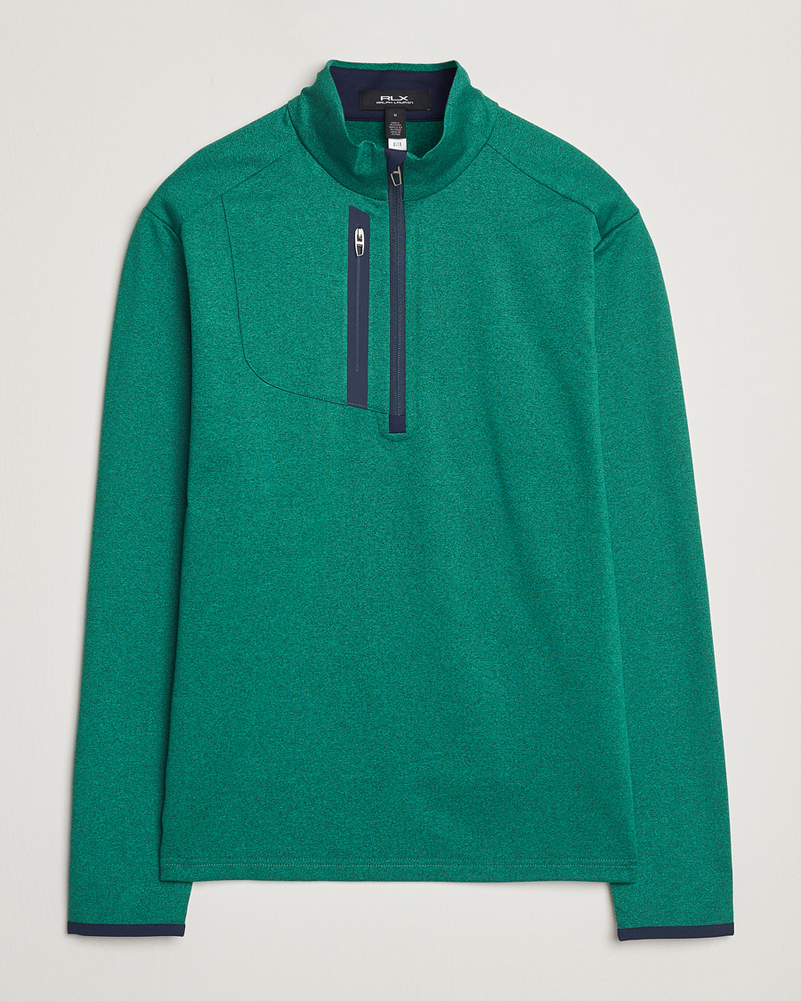 Men | Sweaters & Knitwear | RLX Ralph Lauren | New Lux Performance Half Zip Vermont Green Heather