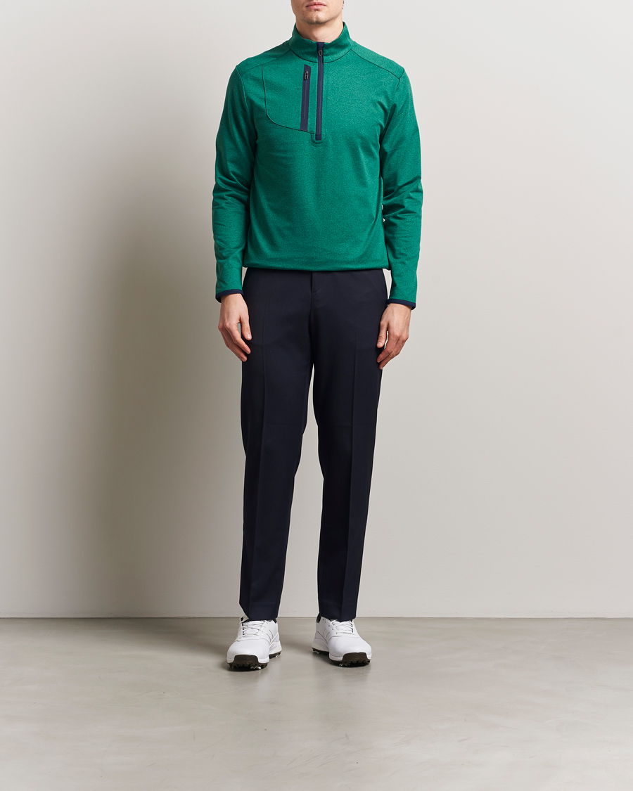 Men | Sweaters & Knitwear | RLX Ralph Lauren | New Lux Performance Half Zip Vermont Green Heather