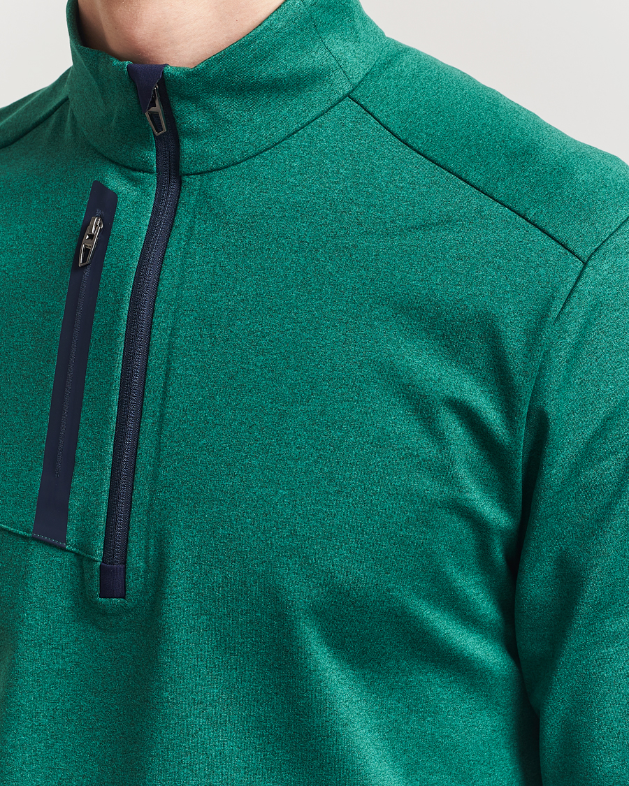 Men | Sweaters & Knitwear | RLX Ralph Lauren | New Lux Performance Half Zip Vermont Green Heather