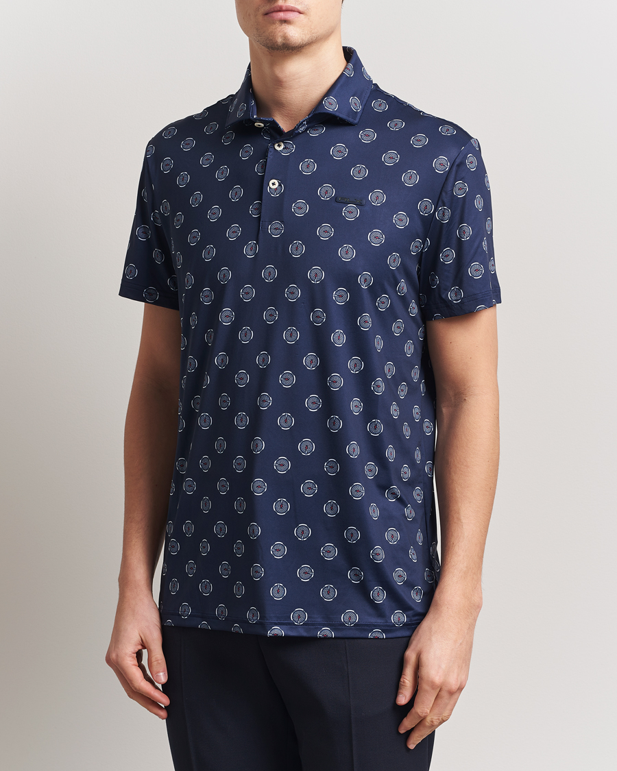 Men | Polo Shirts | RLX Ralph Lauren | Airflow Active Polo Mini G Golfball/Refined Navy