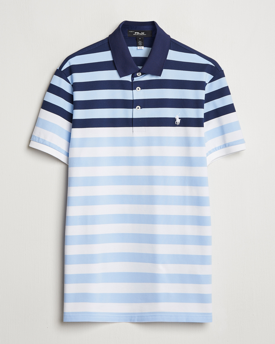 Men | Polo Shirts | RLX Ralph Lauren | Performance Pique Office Blue Multi