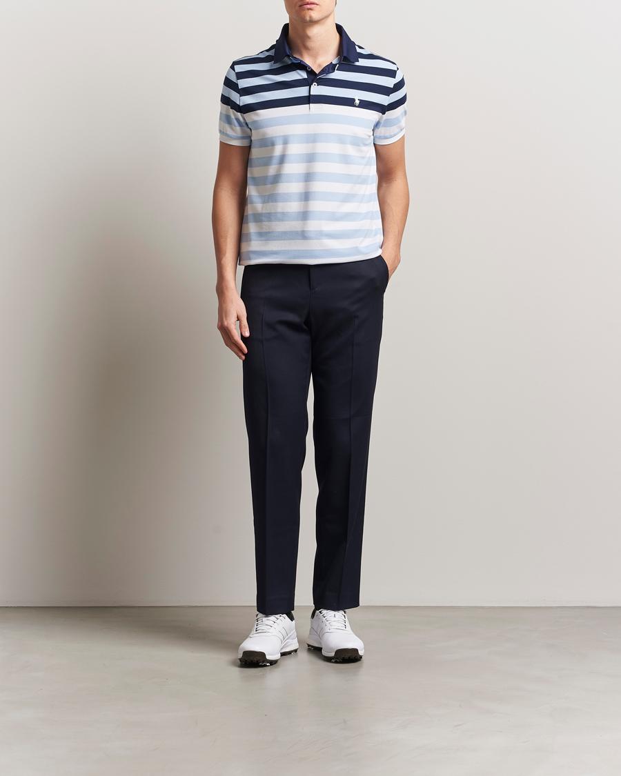 Men | Polo Shirts | RLX Ralph Lauren | Performance Pique Office Blue Multi