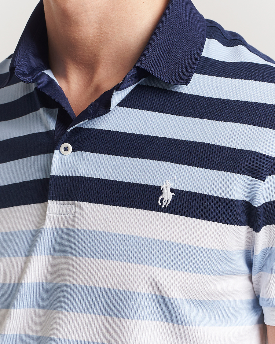 Men | Polo Shirts | RLX Ralph Lauren | Performance Pique Office Blue Multi