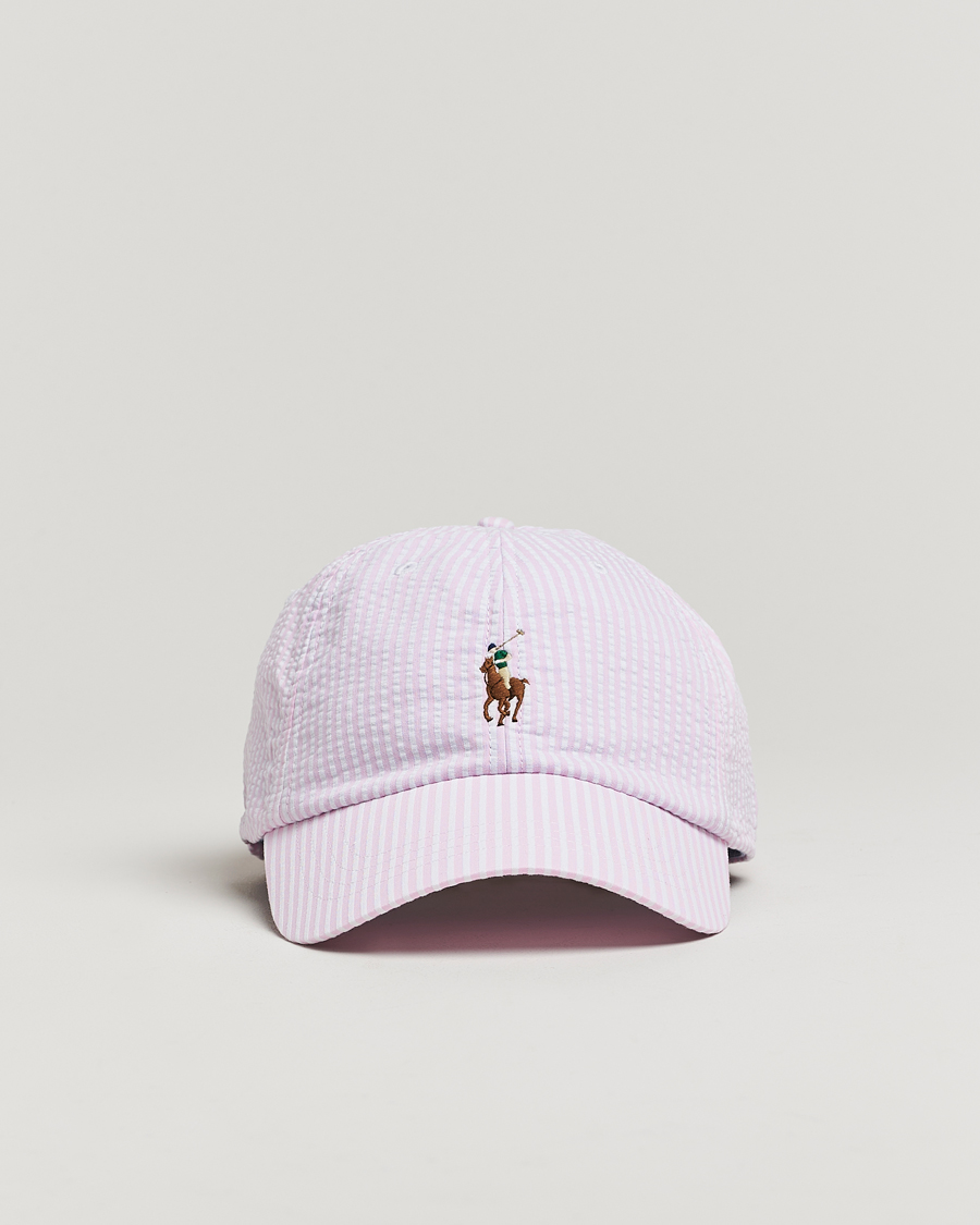 Men | Hats & Caps | Polo Ralph Lauren | Seersucker Cap Carmel Pink