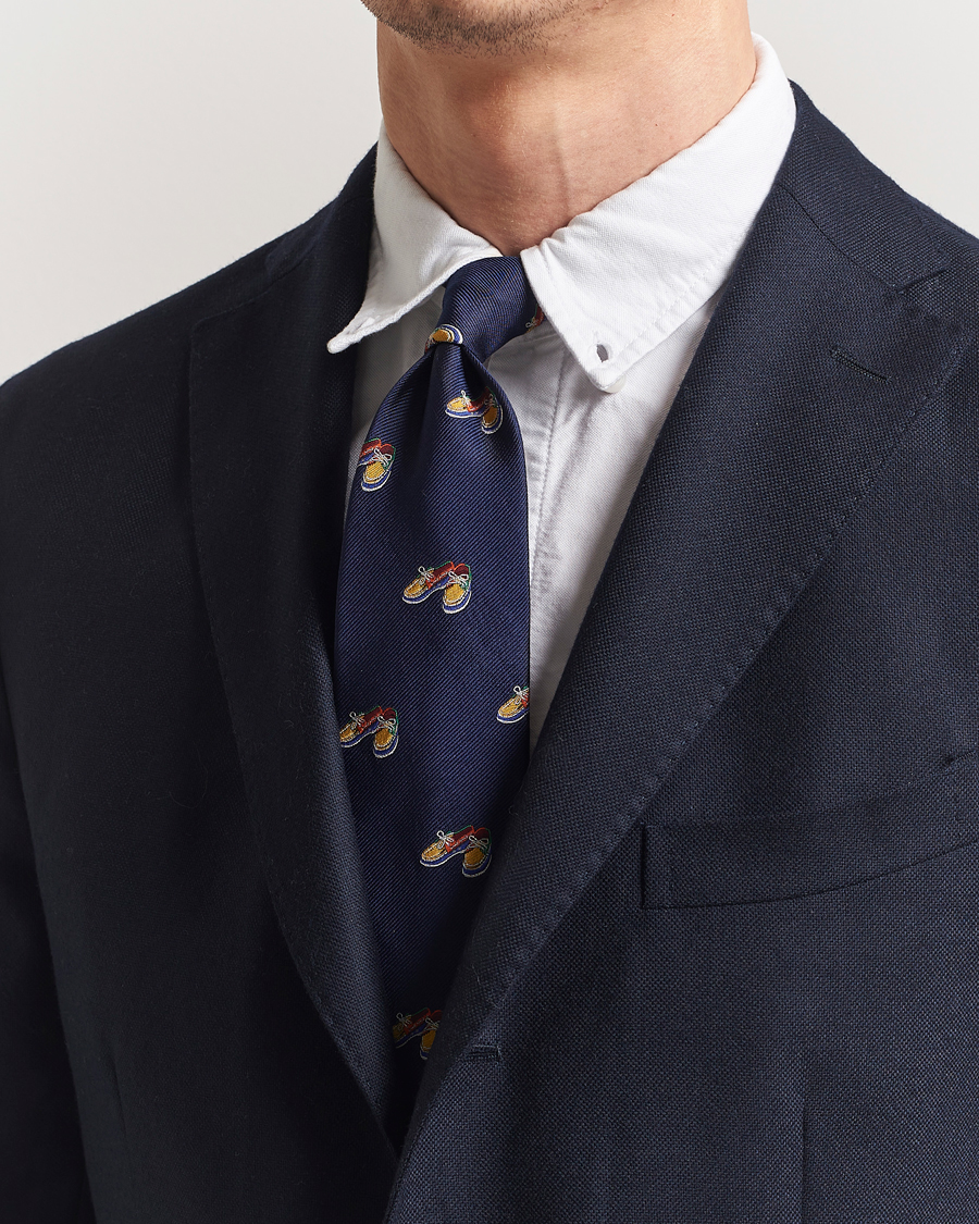 Men | Ties | Polo Ralph Lauren | Club Boat Shoe Tie Navy