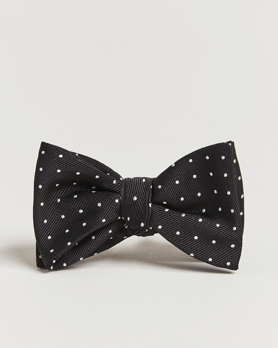 Men | Polo Ralph Lauren Silk Self Tie Dot Bow Tie Black/White | Polo Ralph Lauren | Silk Self Tie Dot Bow Tie Black/White