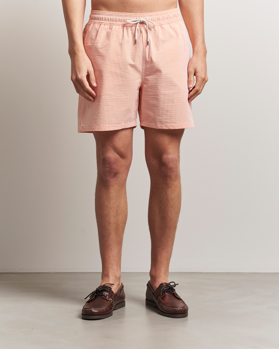 Men | Swimwear | Polo Ralph Lauren | Recycled Traveler Seersucker Swimshorts Classic Peach