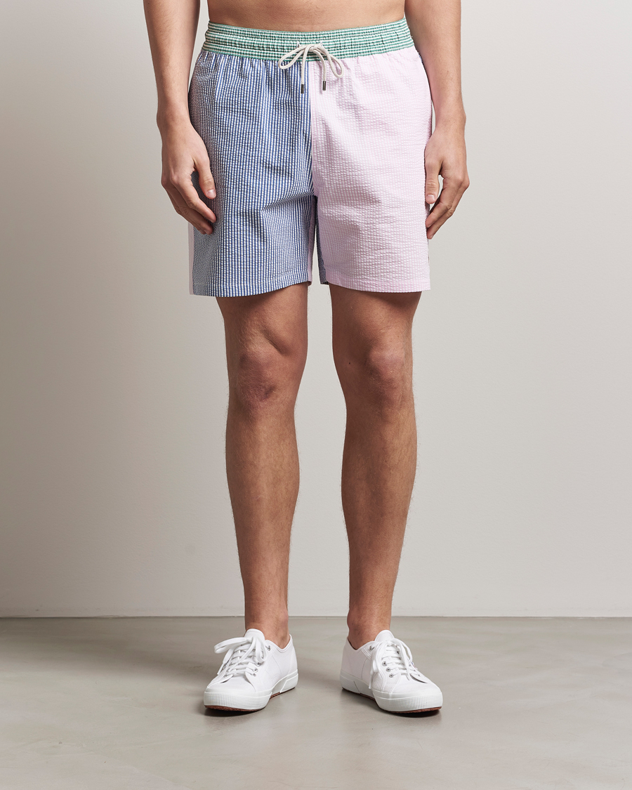 Men | Swimwear | Polo Ralph Lauren | Recycled Traveler Seersucker Swimshorts Multi