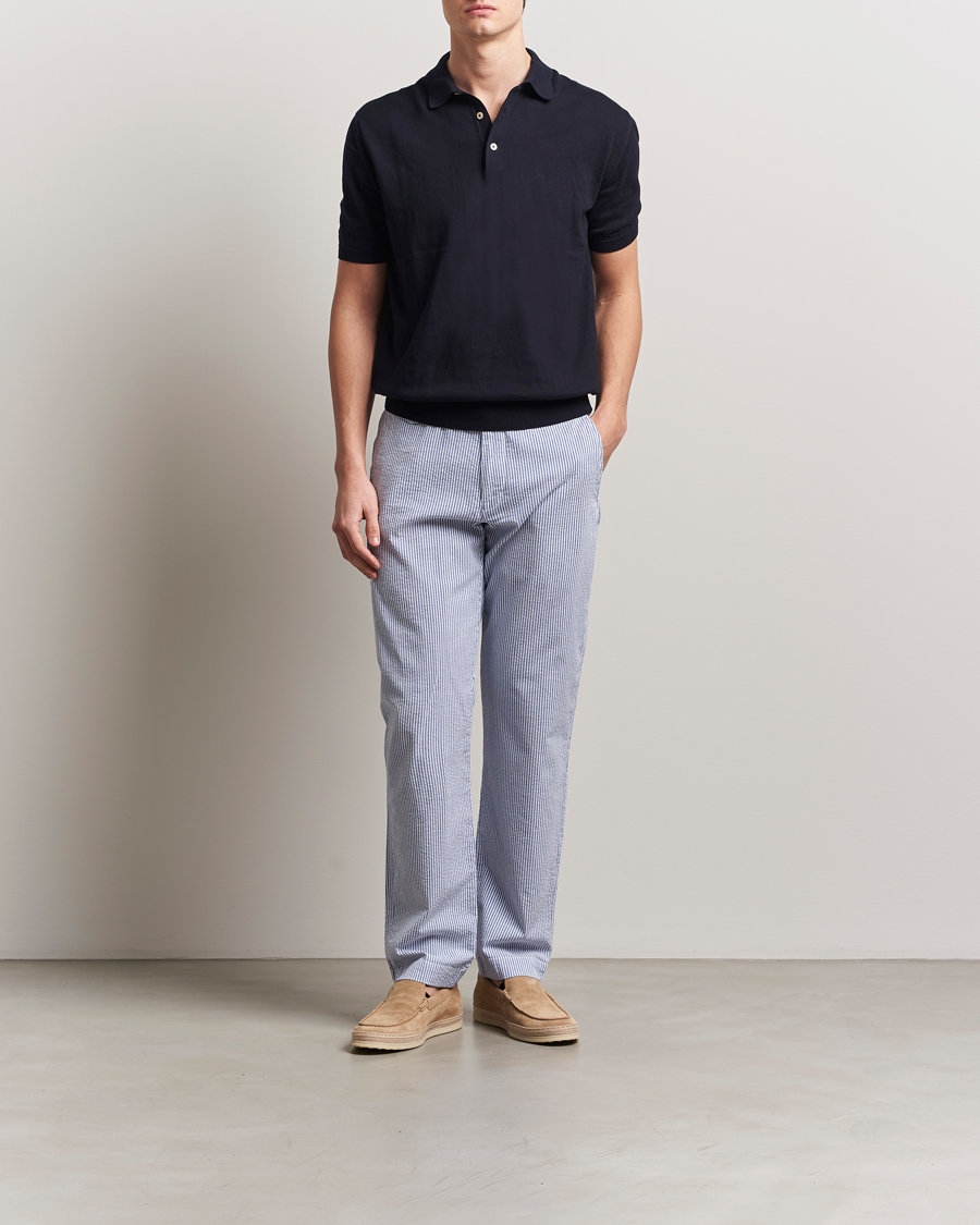 Men | Trousers | Polo Ralph Lauren | Bedford Seersucker Pants Blue/White