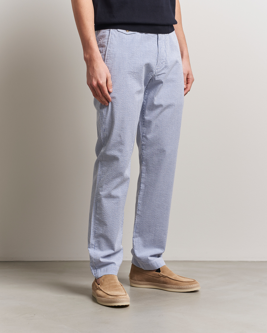 Men | Trousers | Polo Ralph Lauren | Bedford Seersucker Pants Blue/White