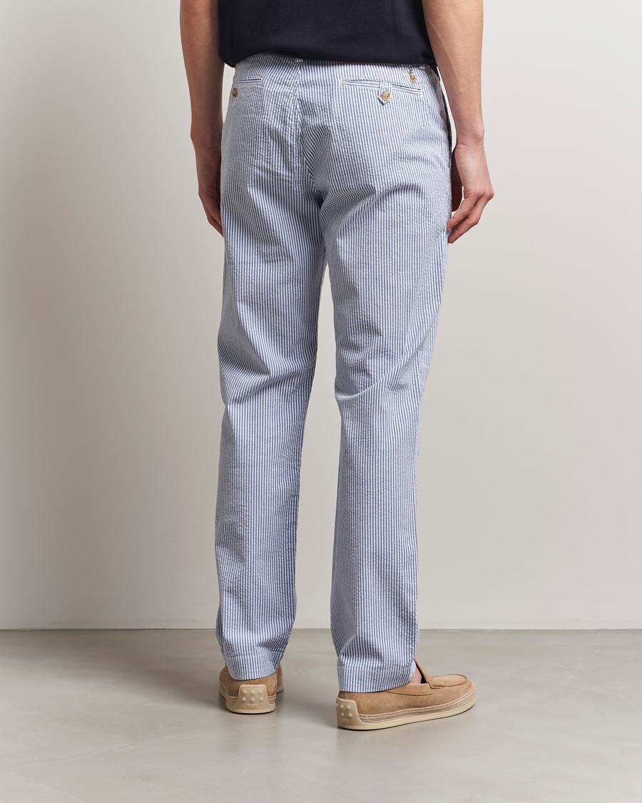 Men | Trousers | Polo Ralph Lauren | Bedford Seersucker Pants Blue/White