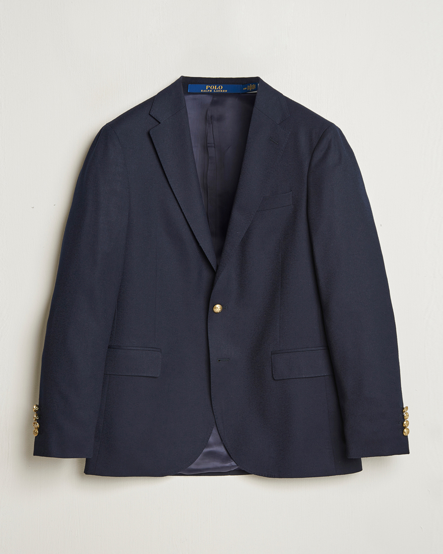 Men | Blazers | Polo Ralph Lauren | Wool Garbardine Blazer Navy