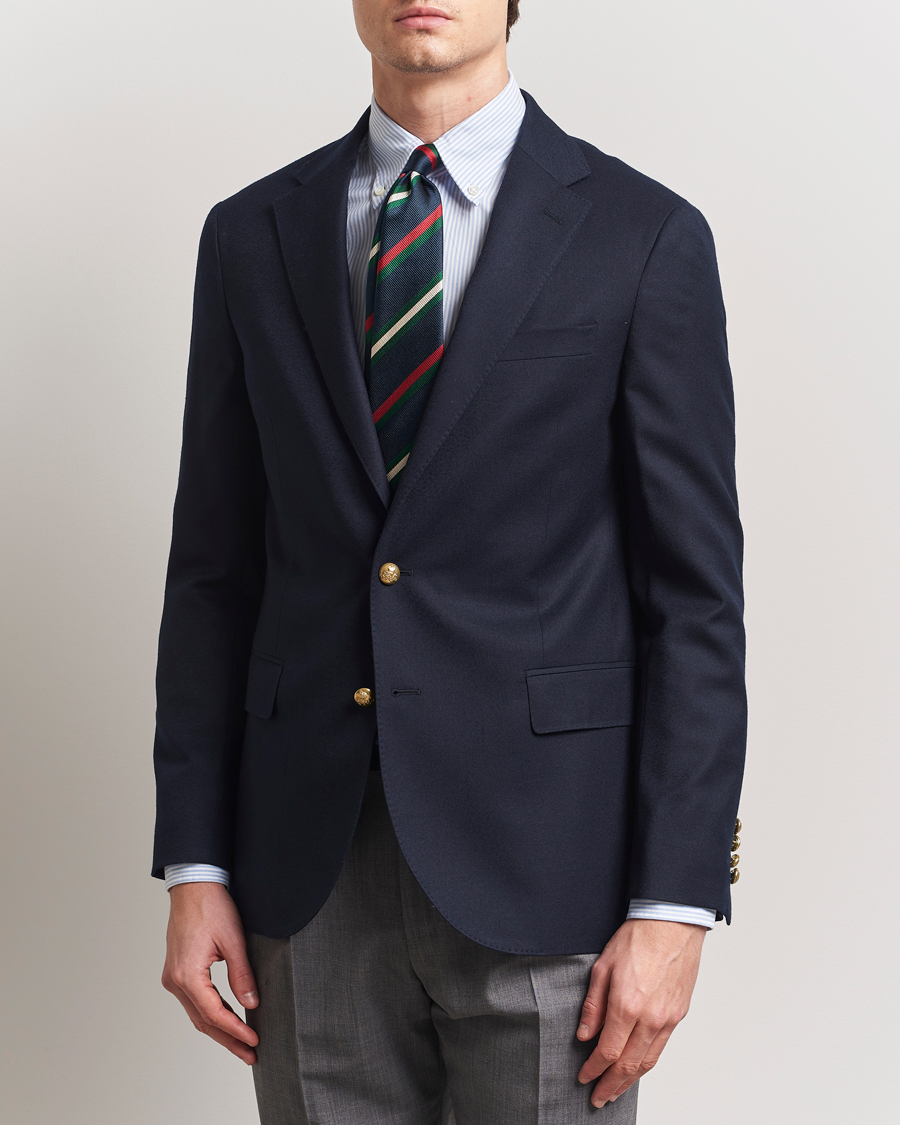Men | Blazers | Polo Ralph Lauren | Wool Garbardine Blazer Navy