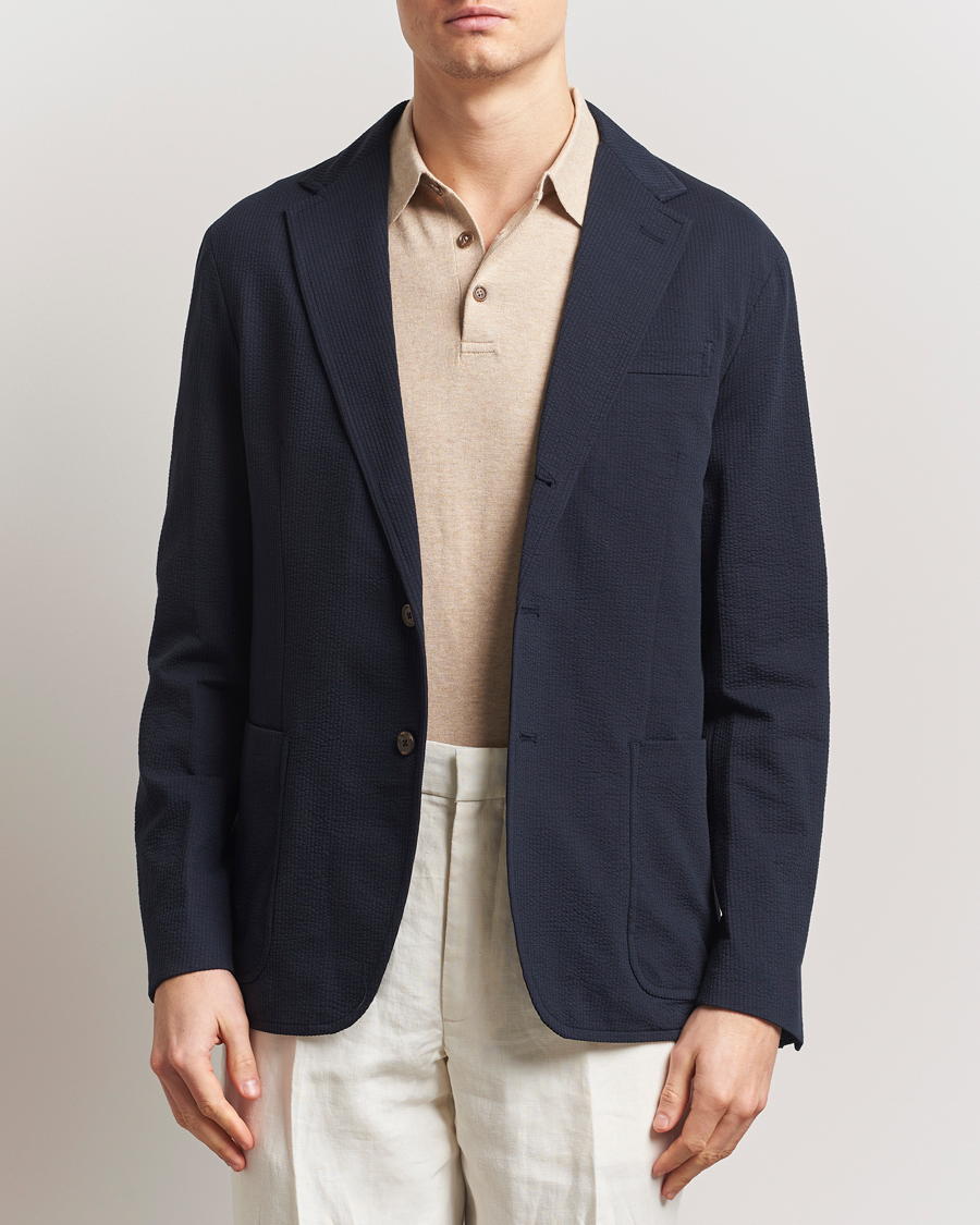Men | Blazers | Polo Ralph Lauren | Single Breasted Seersucker Sportcoat Navy