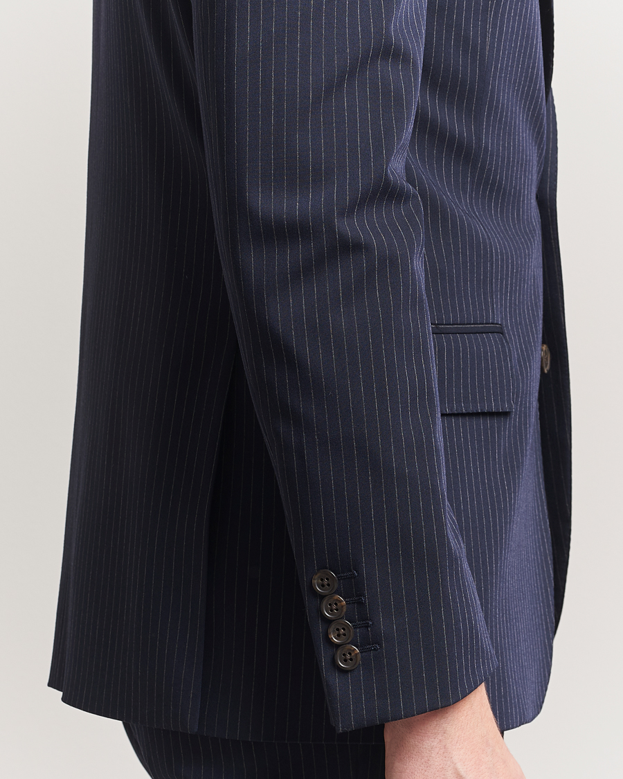 Men | Blazers | Polo Ralph Lauren | Twill Pinstriped Suit Jacket Navy/Grey
