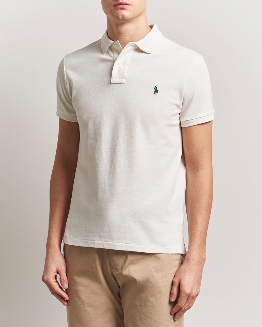 Men | Polo Shirts | Polo Ralph Lauren | Custom Slim Fit Polo Antique Cream
