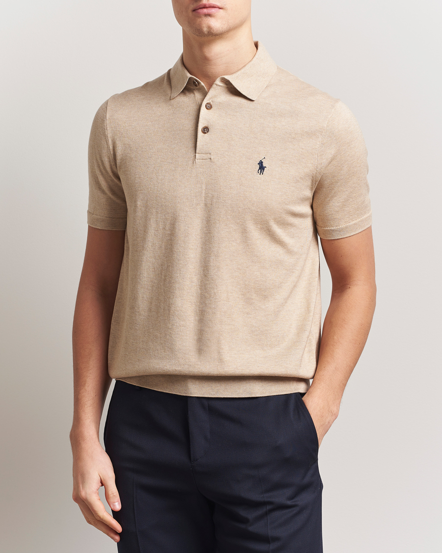 Men | Polo Shirts | Polo Ralph Lauren | Cotton Knitted Polo Dune Melange
