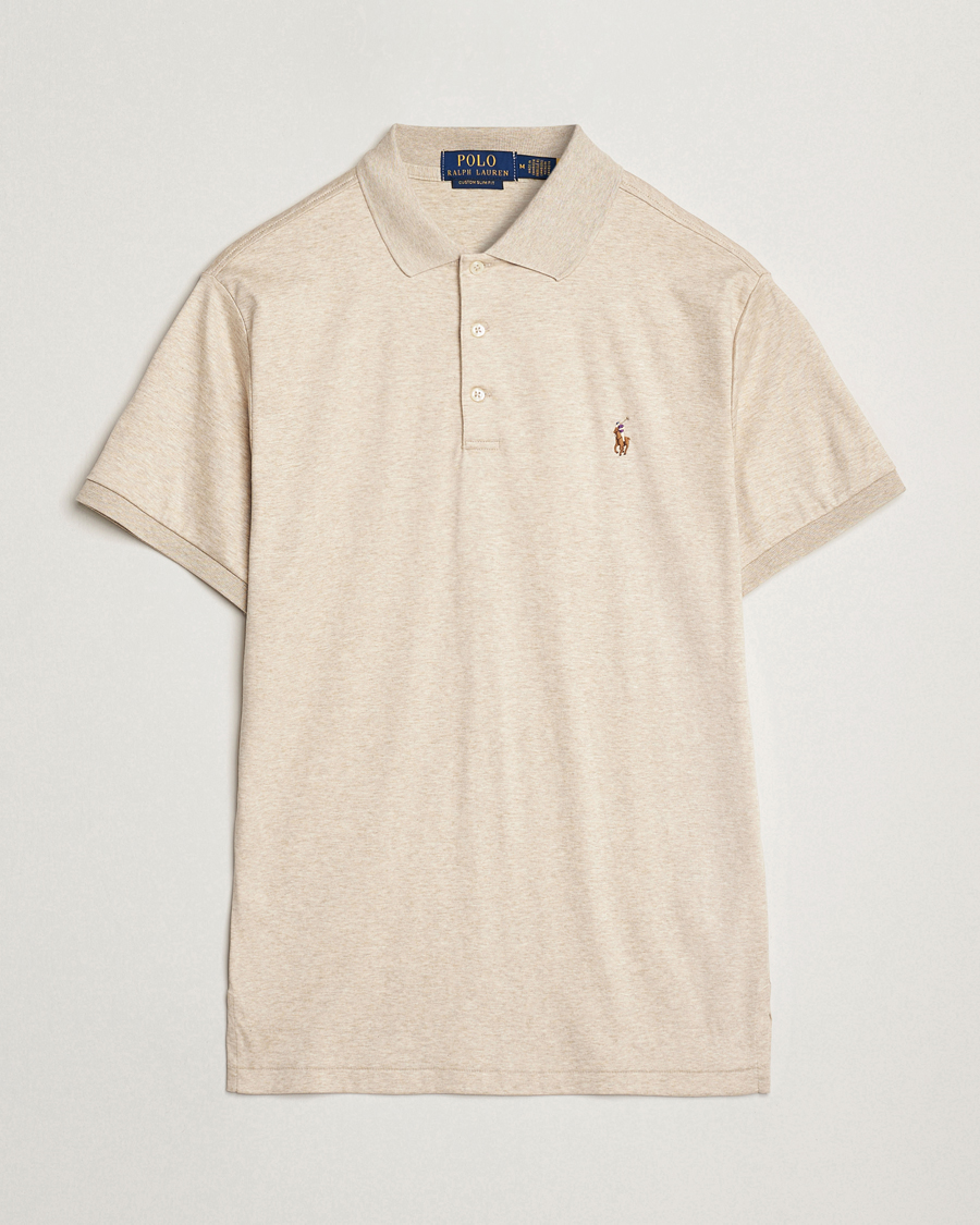 Men | Polo Shirts | Polo Ralph Lauren | Luxury Pima Cotton Polo Expedition Dune Heather