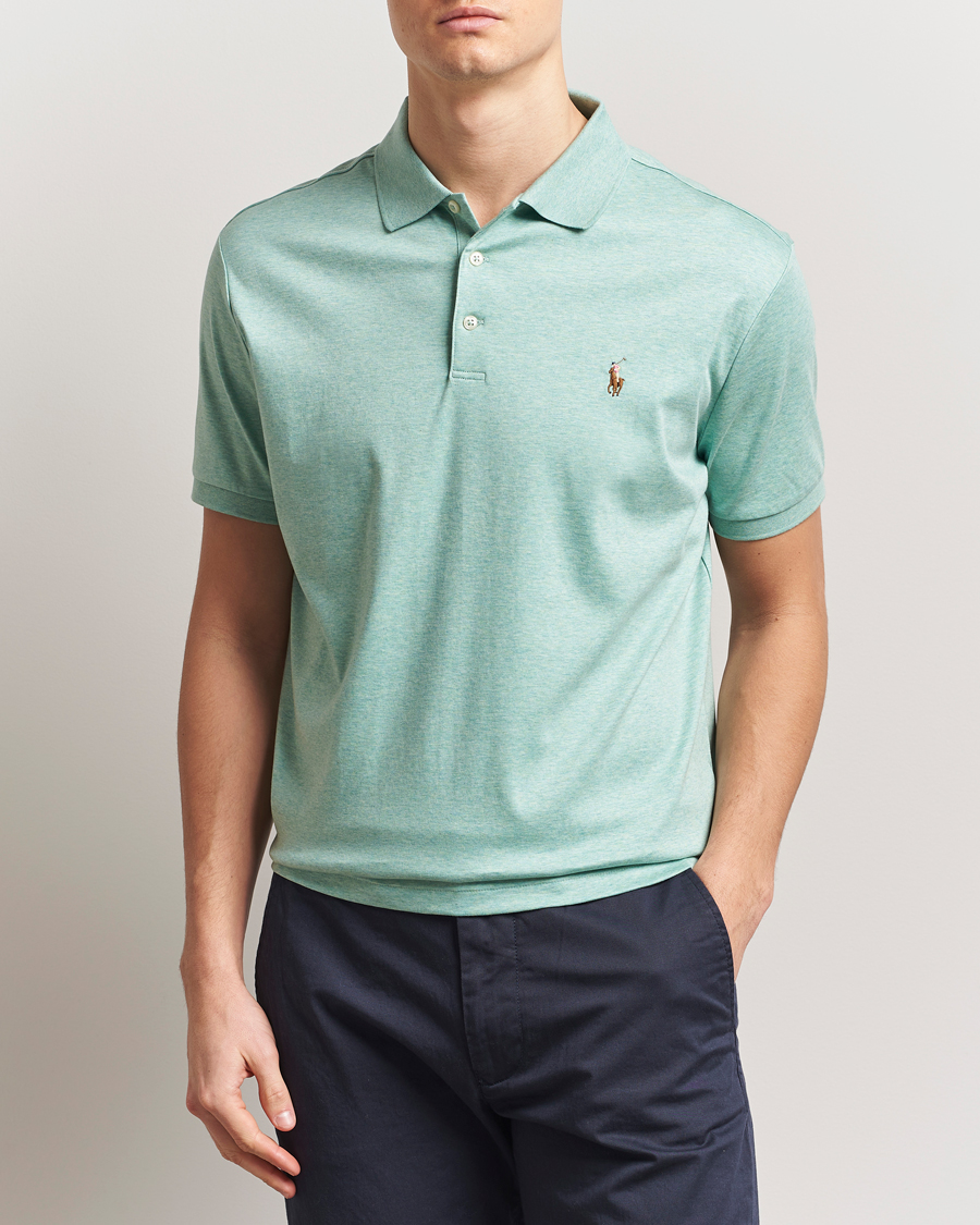Men | Polo Shirts | Polo Ralph Lauren | Luxury Pima Cotton Polo Celadon Heather