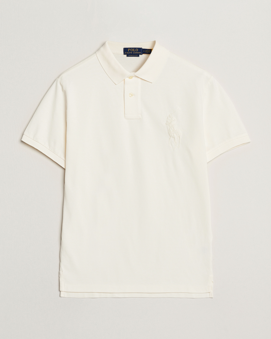 Men | Polo Shirts | Polo Ralph Lauren | Custom Slim Fit Mesh Polo Clubhouse Cream