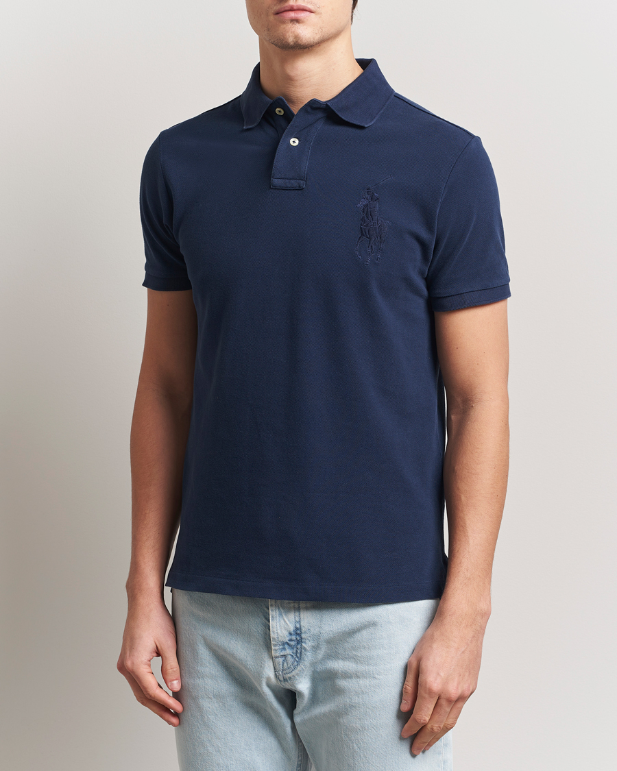 Men | Polo Shirts | Polo Ralph Lauren | Custom Slim Fit Mesh Polo Cruise Navy