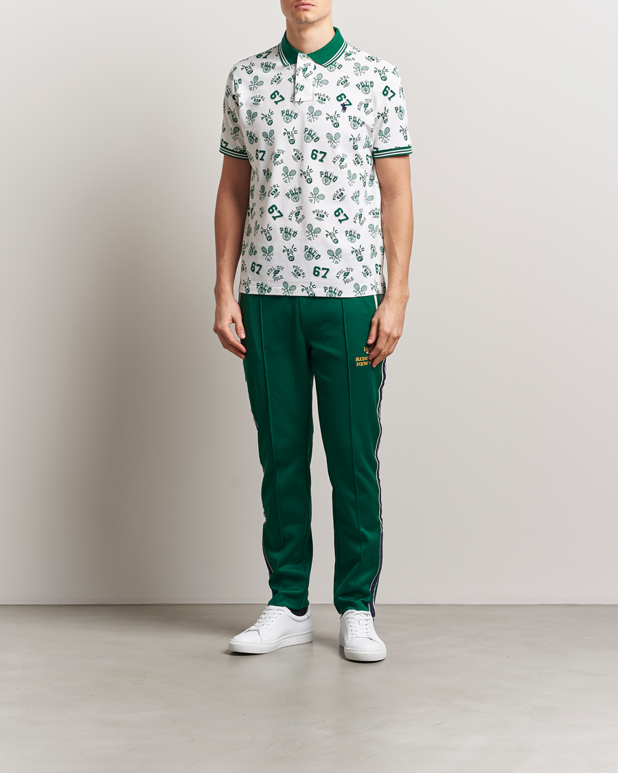 Men | Polo Shirts | Polo Ralph Lauren | Printed Mesh Polo Toss White