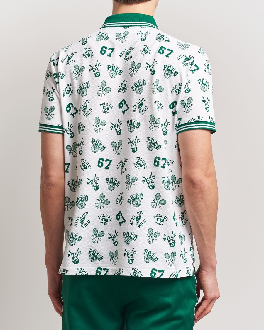 Men | Polo Shirts | Polo Ralph Lauren | Printed Mesh Polo Toss White