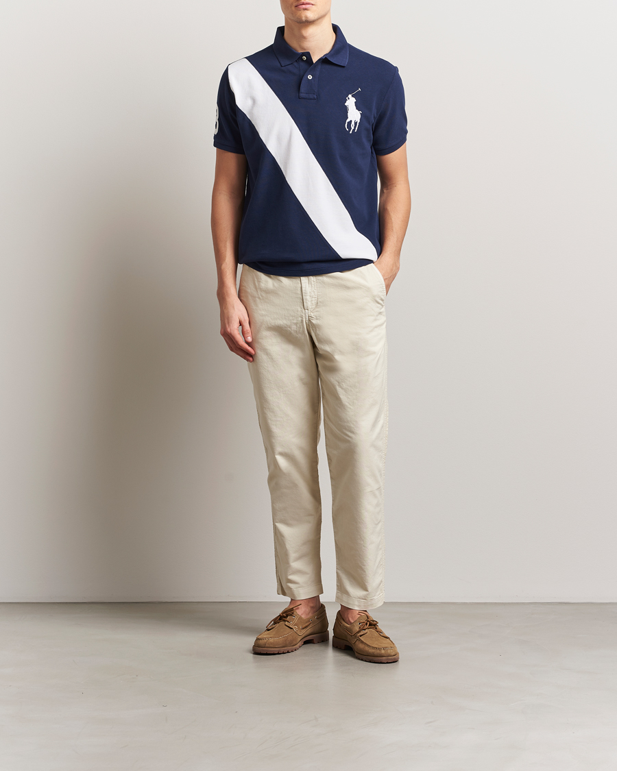 Men | Polo Shirts | Polo Ralph Lauren | Custom Slim Fit Big Pony Polo Newport Navy/White