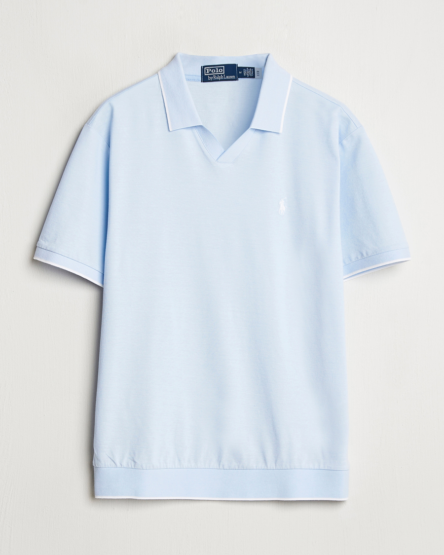 Men | Polo Shirts | Polo Ralph Lauren | Johnny Jaquard Knitted Polo Office Blue