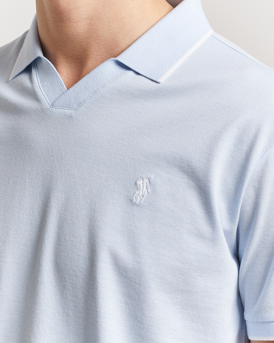 Men | Polo Shirts | Polo Ralph Lauren | Johnny Jaquard Knitted Polo Office Blue