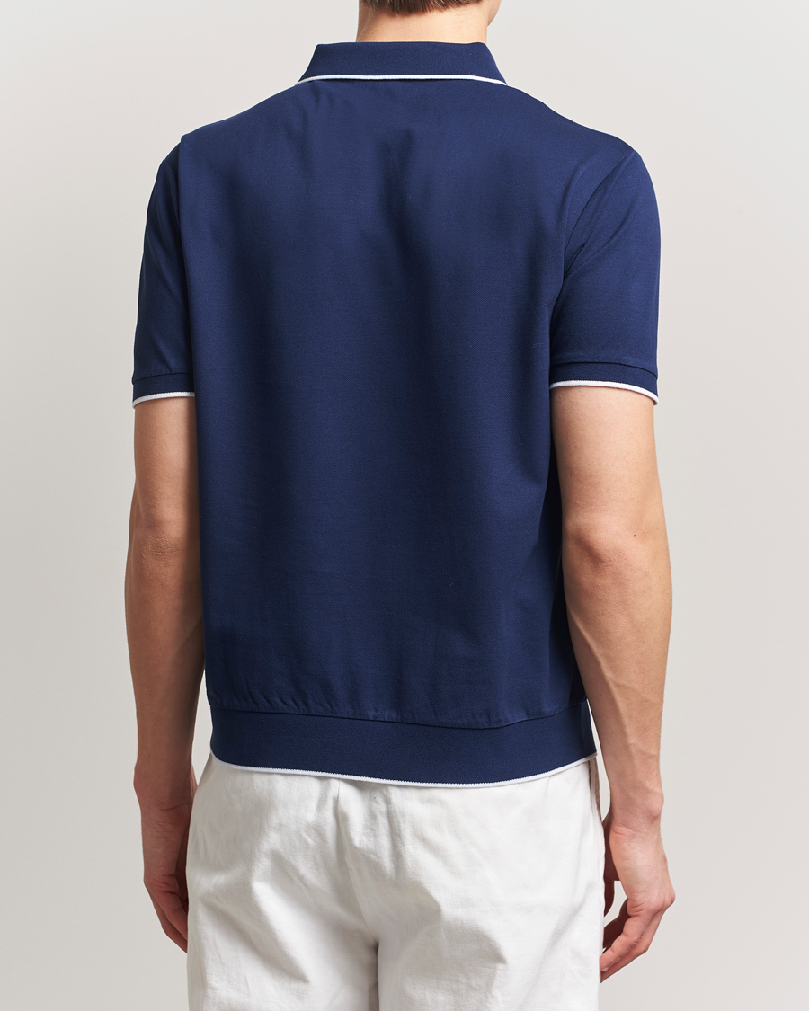 Men | Polo Shirts | Polo Ralph Lauren | Johnny Jaquard Knitted Polo Newport Navy