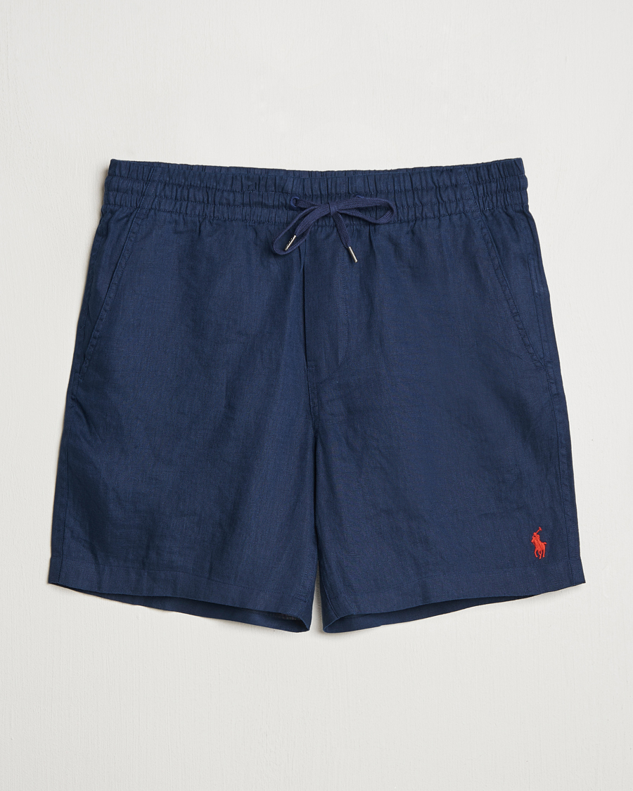 Men | Shorts | Polo Ralph Lauren | Prepster Drawstring Linen Shorts Newport Navy