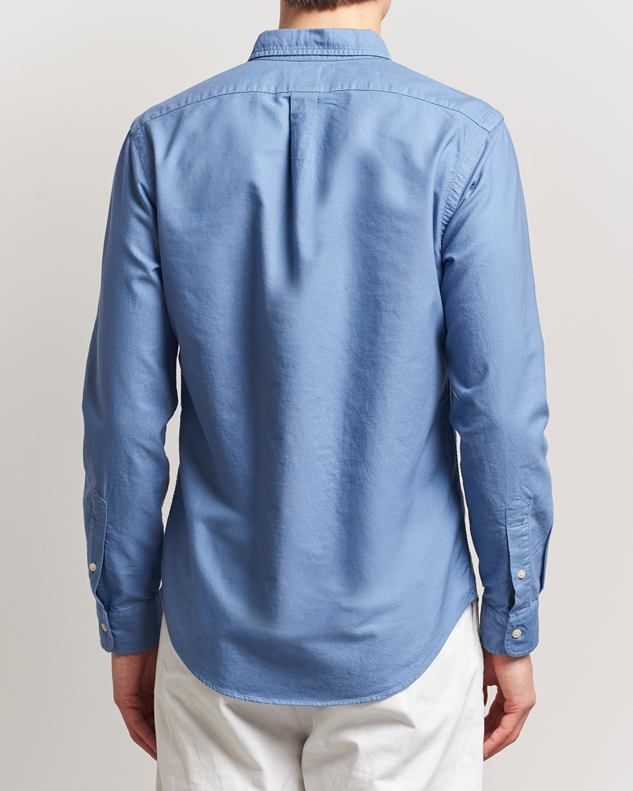 Men | Shirts | Polo Ralph Lauren | Slim Fit Garment Dyed Oxford Shirt Bastille Blue