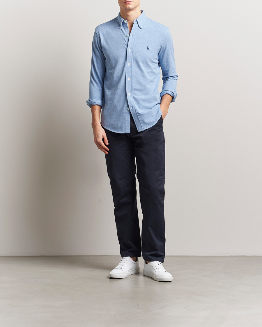 Men | Shirts | Polo Ralph Lauren | Featherweight Mesh Shirt Isle Heather