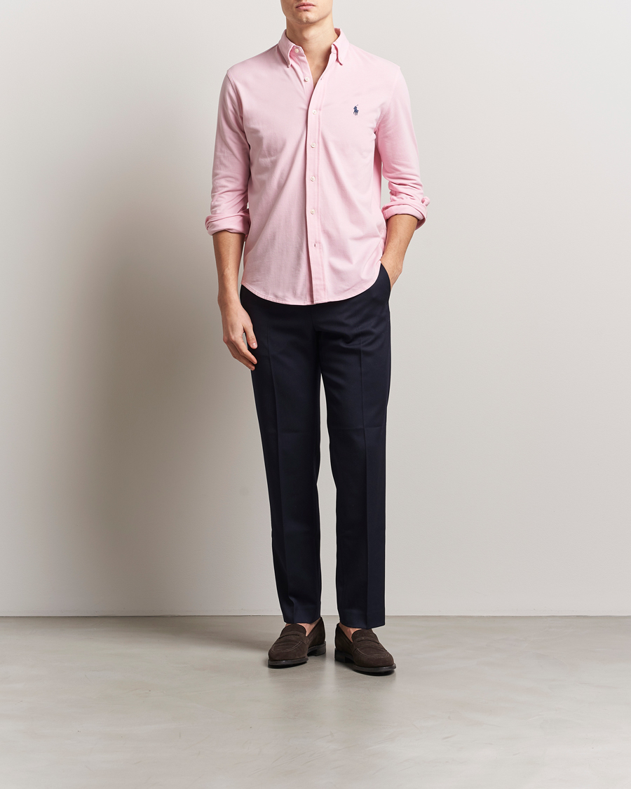 Men | Shirts | Polo Ralph Lauren | Featherweight Mesh Shirt Garden Pink