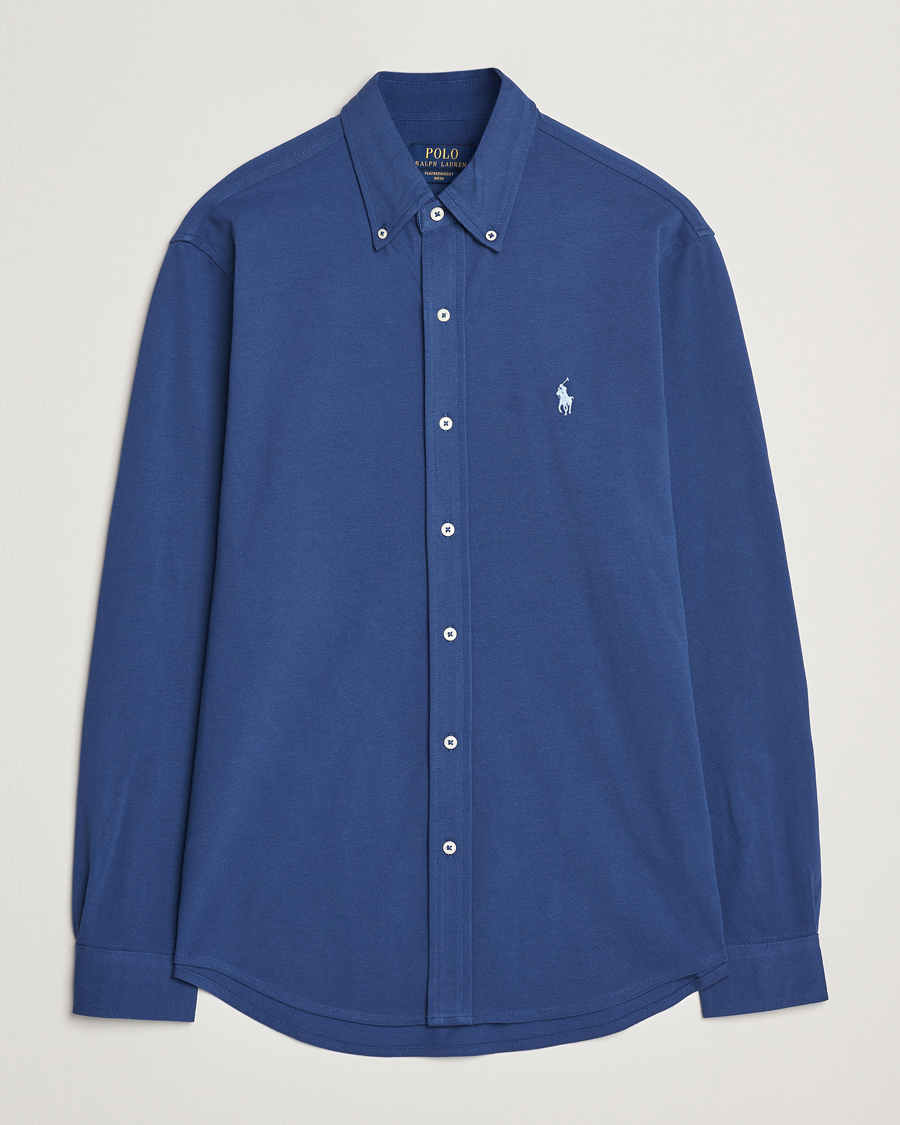 Men | Shirts | Polo Ralph Lauren | Featherweight Mesh Shirt Annapolis Blue
