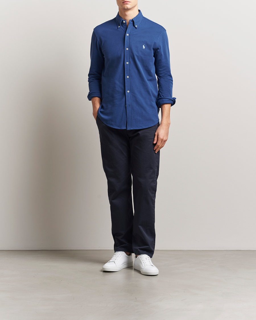 Men | Shirts | Polo Ralph Lauren | Featherweight Mesh Shirt Annapolis Blue