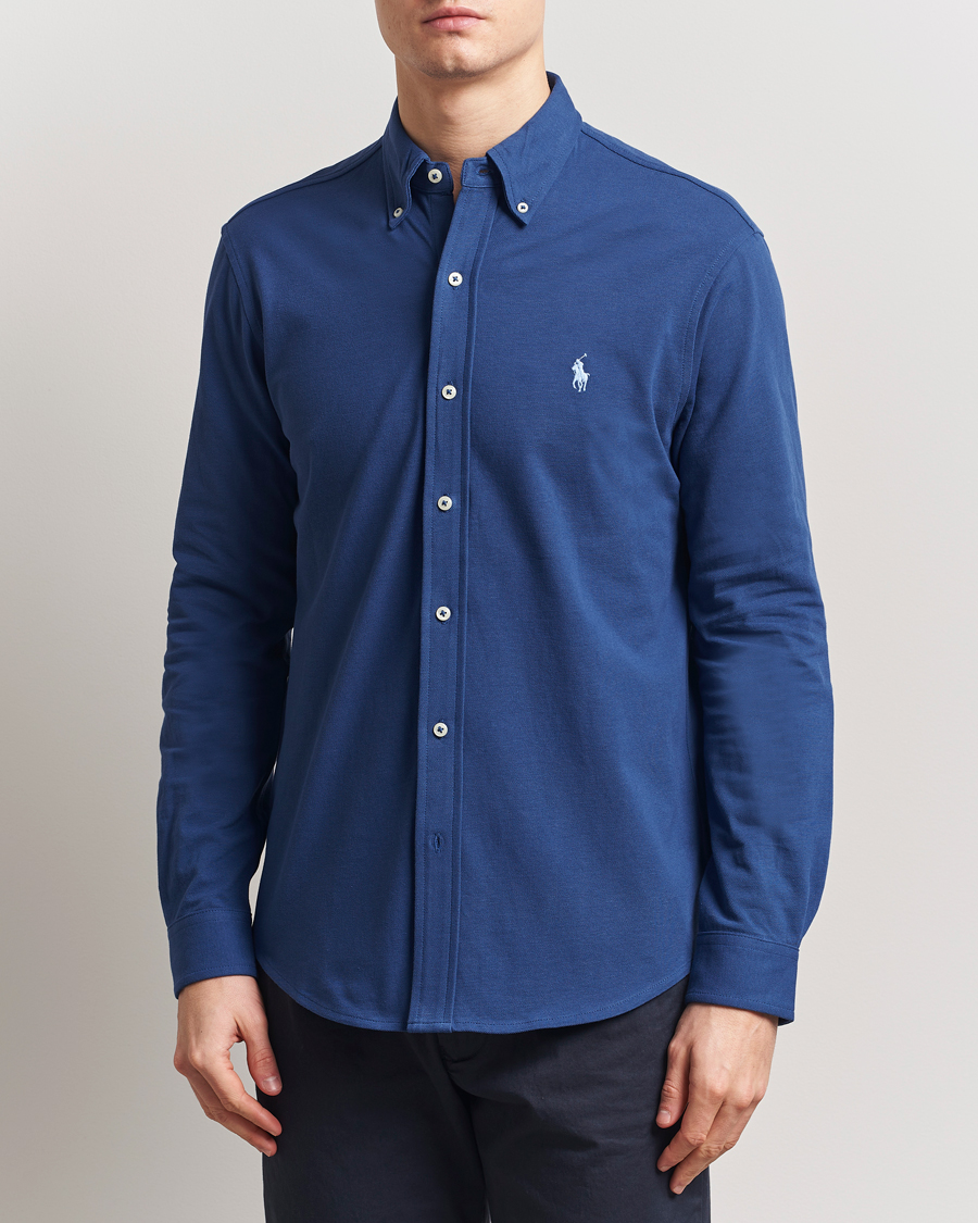 Men | Shirts | Polo Ralph Lauren | Featherweight Mesh Shirt Annapolis Blue
