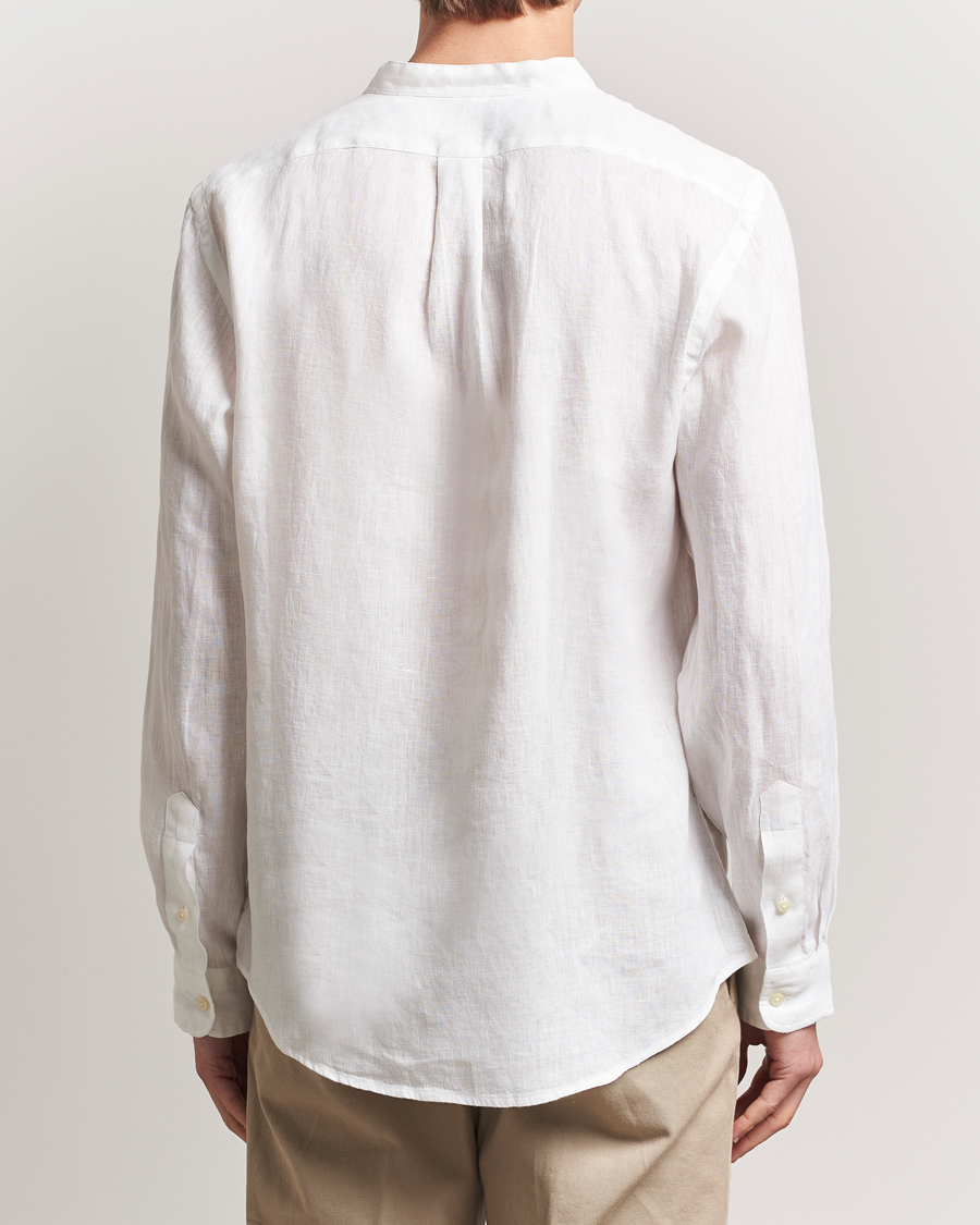 Men | Shirts | Polo Ralph Lauren | Slim Fit Linen Shirt Ceramic White