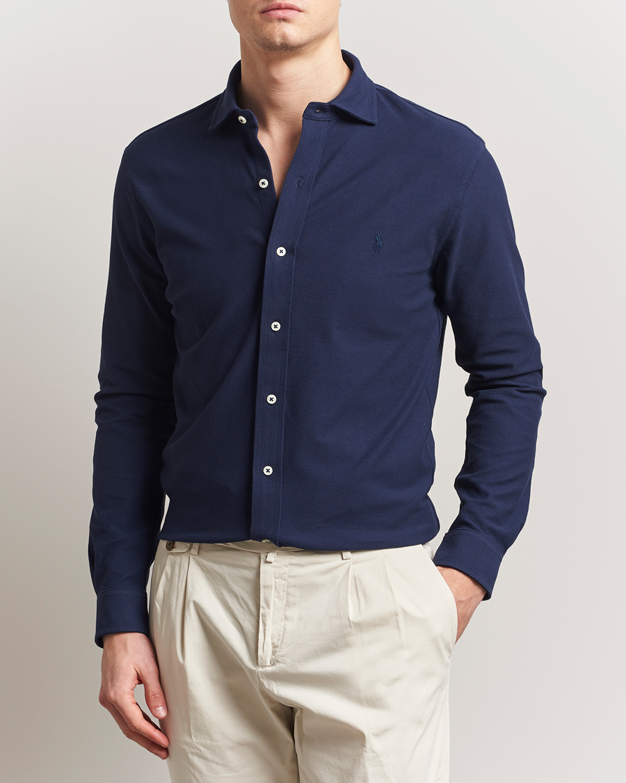 Men | Shirts | Polo Ralph Lauren | Cotton Long Sleeve Shirt Cruise Navy