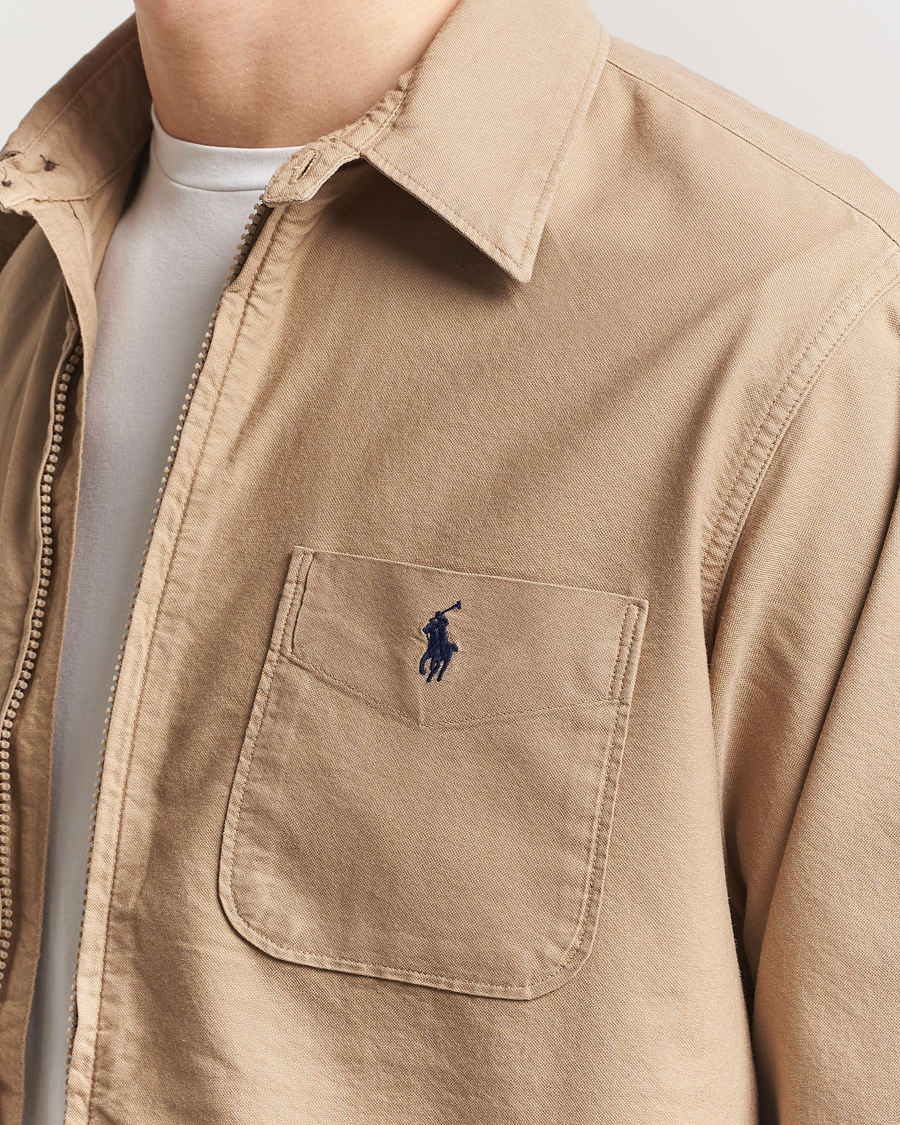 Men | Shirts | Polo Ralph Lauren | Full Zip Overshirt Surrey Tan