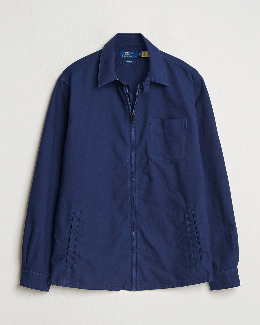 Men | Shirts | Polo Ralph Lauren | Full Zip Overshirt Newport Navy